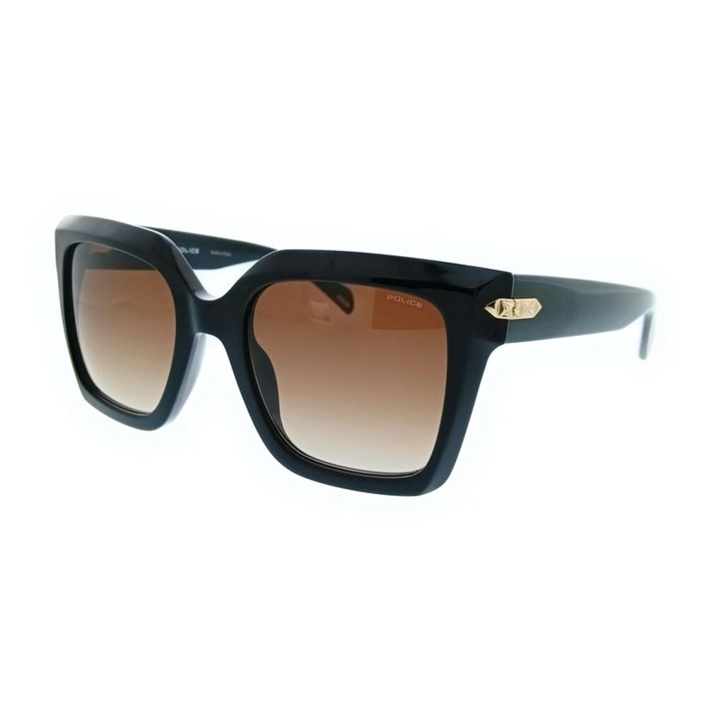 POLICE PLR26E 700Y Shiny Black Square Womens Sunglasses